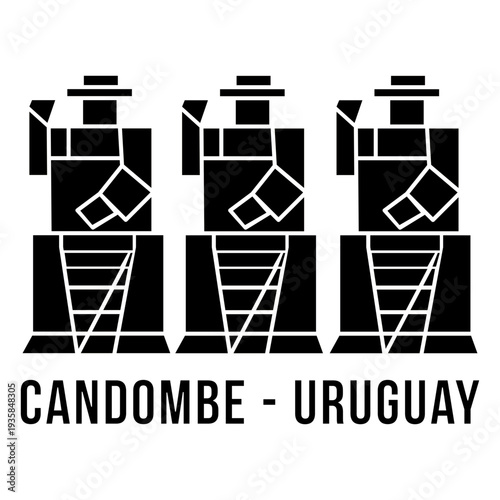 Traditional drumers uruguay dark design