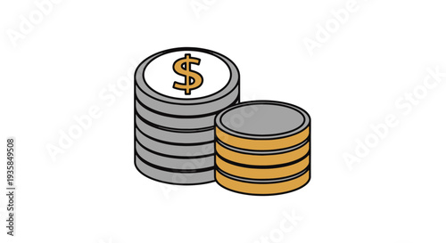 Monetization Line abstract bright tone vector