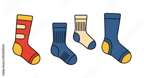 Compression Socks Line art soft tone color illustration