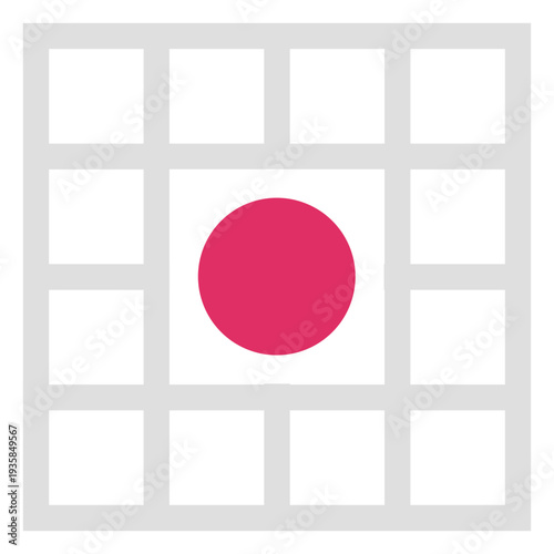 Square grid circle middle logo