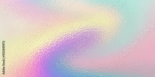 Abstract pastel rainbow hologram, silver iridescent foil texture background, raster image.