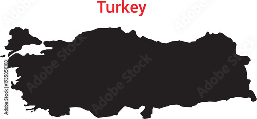 Map of turkey on for geography and travel purposes always