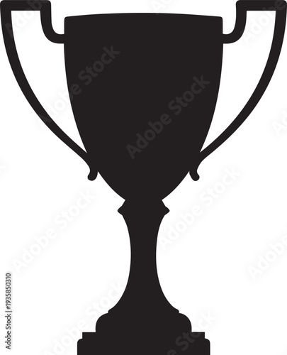 Trophy cup silhouette illustration vector graphic for achievement award
