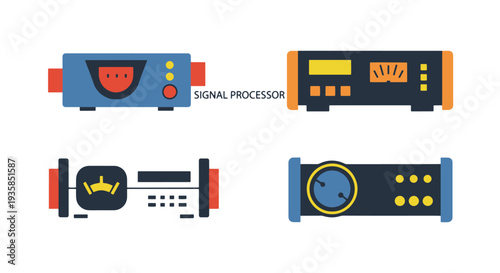 Signal Processor colorful digital color vector