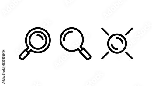 Magnifying Glass and Target Icons: Search, Discovery, and Focus - Representing Research, Analysis, and Goal Orientation