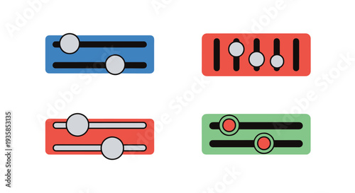 Slider Line art clean modern abstract illustration