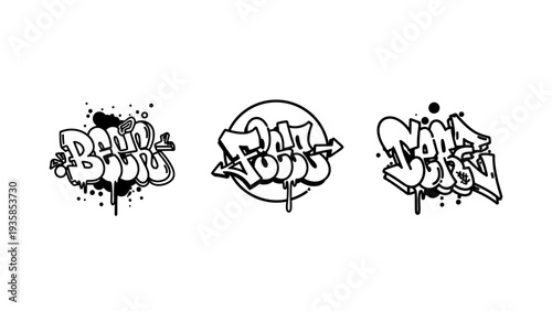 Graffiti style text icons: 'BLVD', 'BOSS', and 'MAFIA'