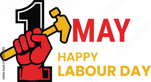 Happy labor day celebrations on may 1st with workers unity