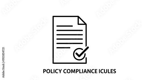 Policy Compliance Icon: Document with Checkmark Symbol for Legal, Regulatory, and Agreement Standards