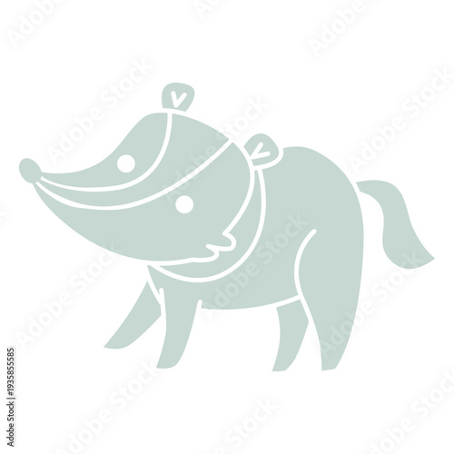 Cute skunk walking cut-out