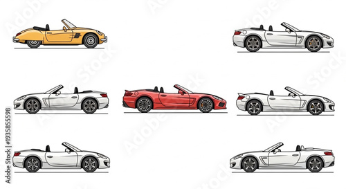 Collection of Convertible Sports Cars.