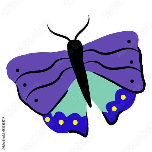 Flying butterfly flat