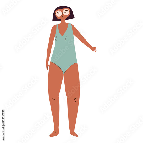 Confident woman character