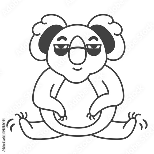 Cool koala filled-stroke