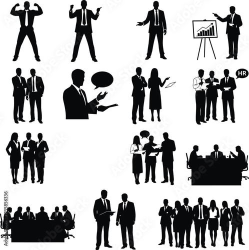 Business People Silhouette Set