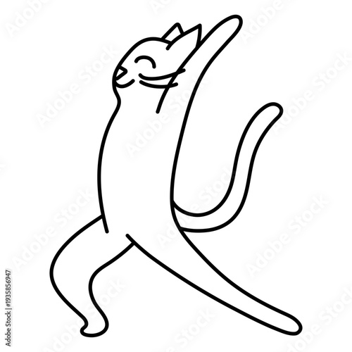 Yogui cat stroke pose