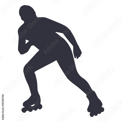 Skateboarding pose silhouette