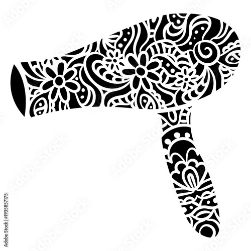 Hair blower mandala cut out