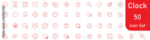 Clock icon set | Time Scheduling icons. Set of black clocks, stopwatch, timer, watch icon | Red clock sign icon collection | Watch icon, speed clock symbol