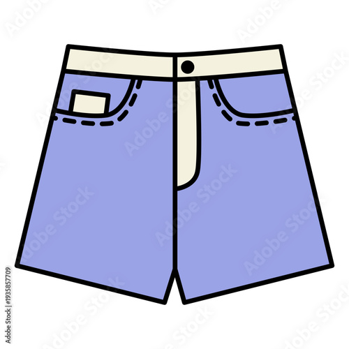 Denim jean short cut-offs