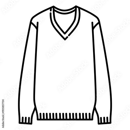 V-neck sweater stroke