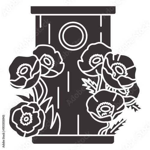 Grave rose decoration