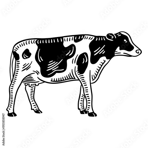 Cow animal hand-drawn