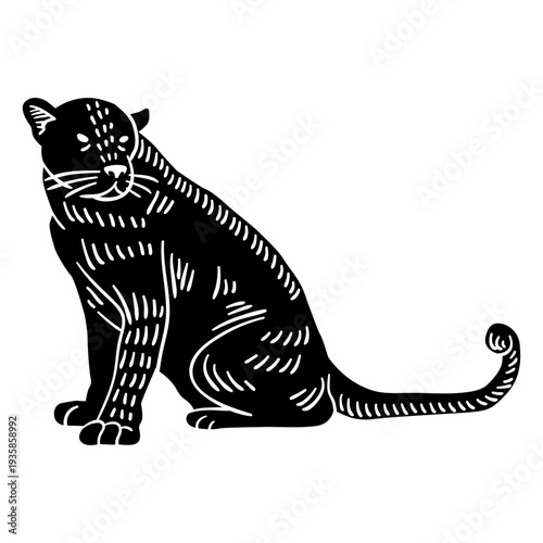 Panther animal cut-out