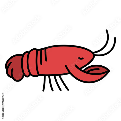 Sideways red lobster stroke