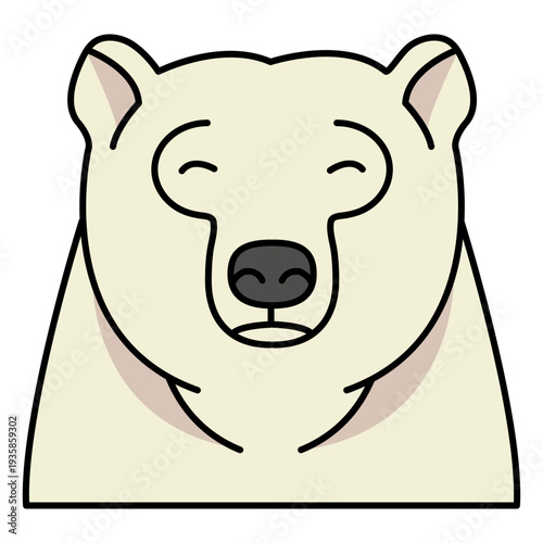 Polar bear color stroke head
