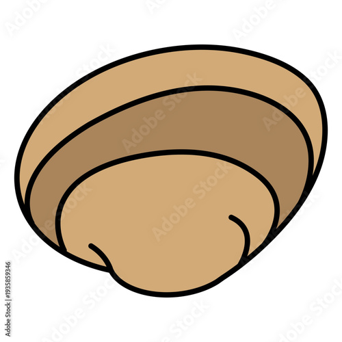 Simple color stroke clam shell