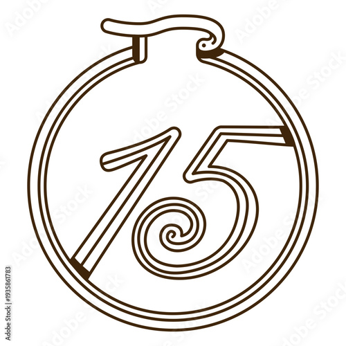 15th birthday stroke earring