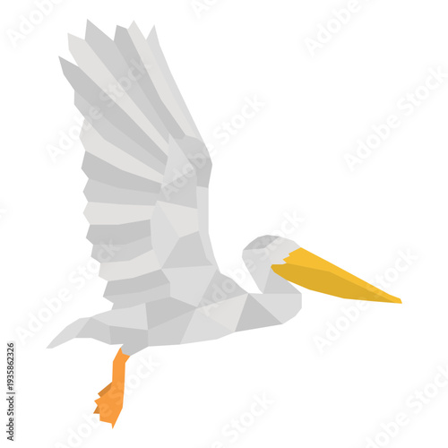 Flying profile polygonal pelican