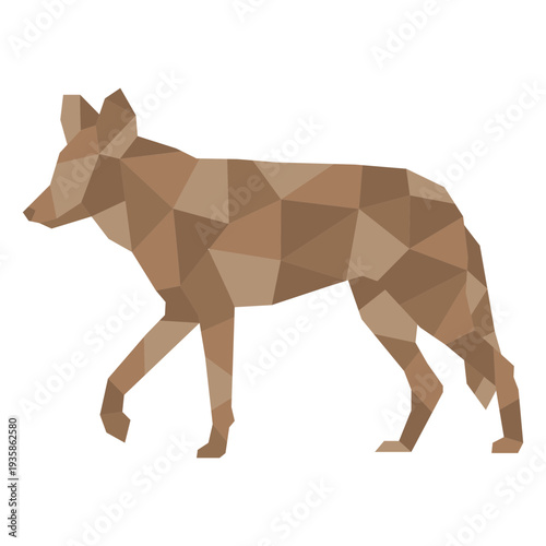 Color polygonal hyena