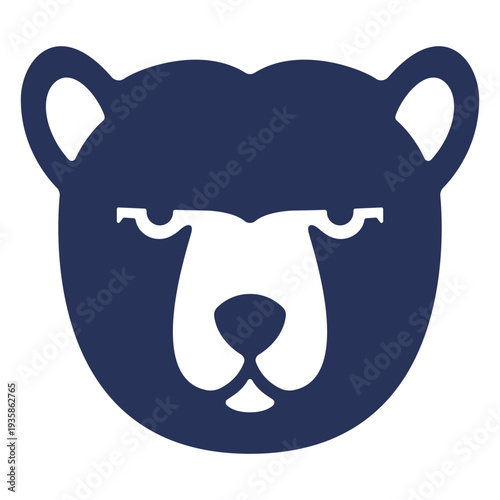 Filled stroke bear head