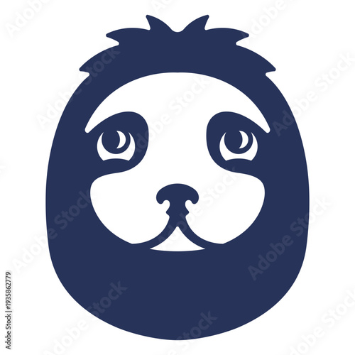 Filled stroke sloth head