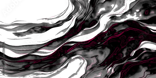 Vector abstract art piece, featuring a swirling composition of charcoal and crimson hues, evoking the fluidity and complexity of the subconscious.