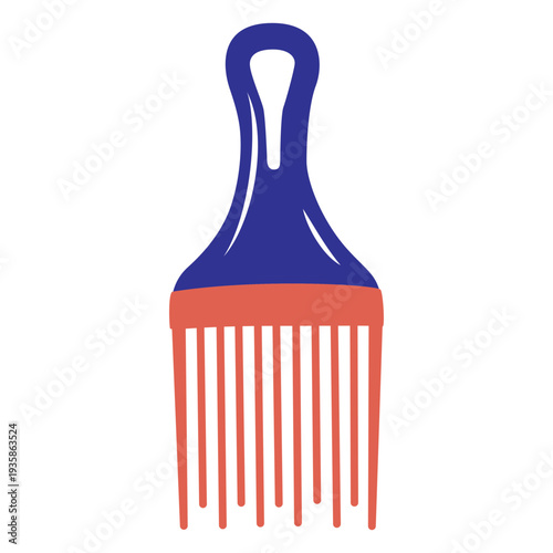 Simple flat afro comb