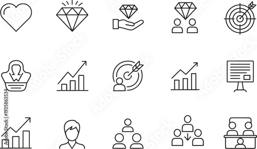 Business and finance icons set