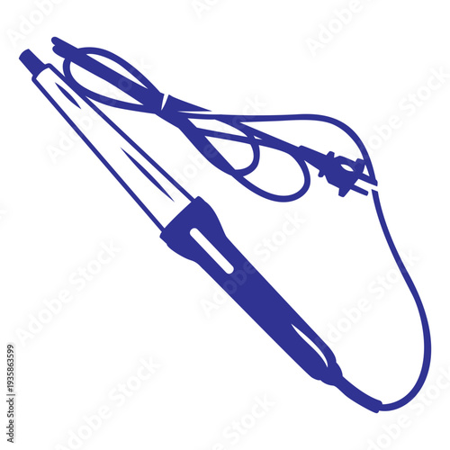 Filled stroke hair curler