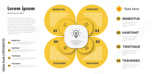 Infographic chart vector template trendy color style for presentation, start up project, business strategy, theory basic operation, logic analysis. Venn diagram