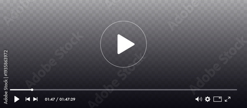 Video player multimedia template for  video live streaming, online cinema, social media interface