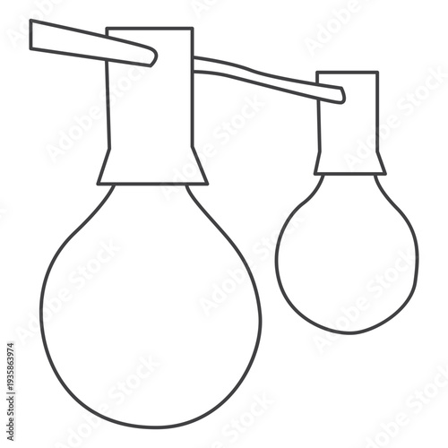 Industrial light-bulb line art