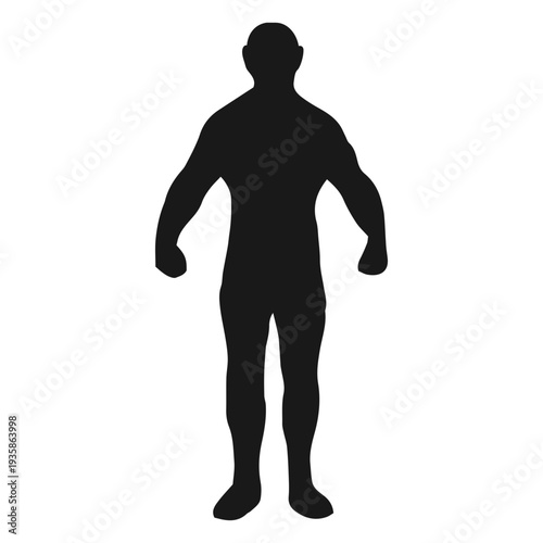 Muscle contraction male silhouette