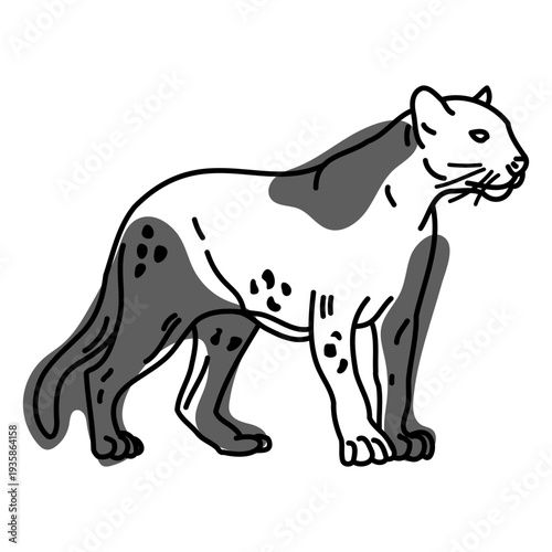 Wild cheetah color stroke