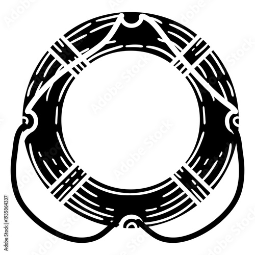 Lifebuoy hand drawn cut out