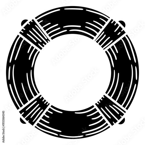 Hand drawn lifebuoy cut out