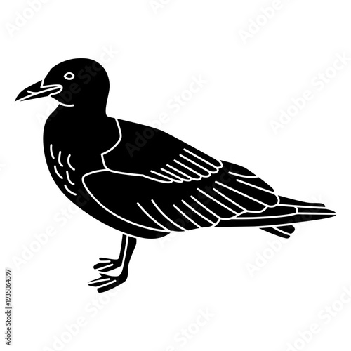 Standing cut out seagull profile