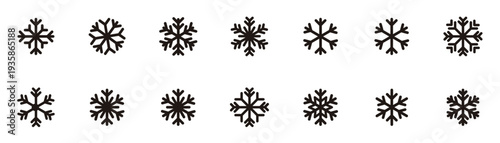 Christmas black snowflakes and stars banner. Snowflake crystals. Winter snow flakes. Christmas holiday decorations, ornaments with snowy patterns, Vector illustration.