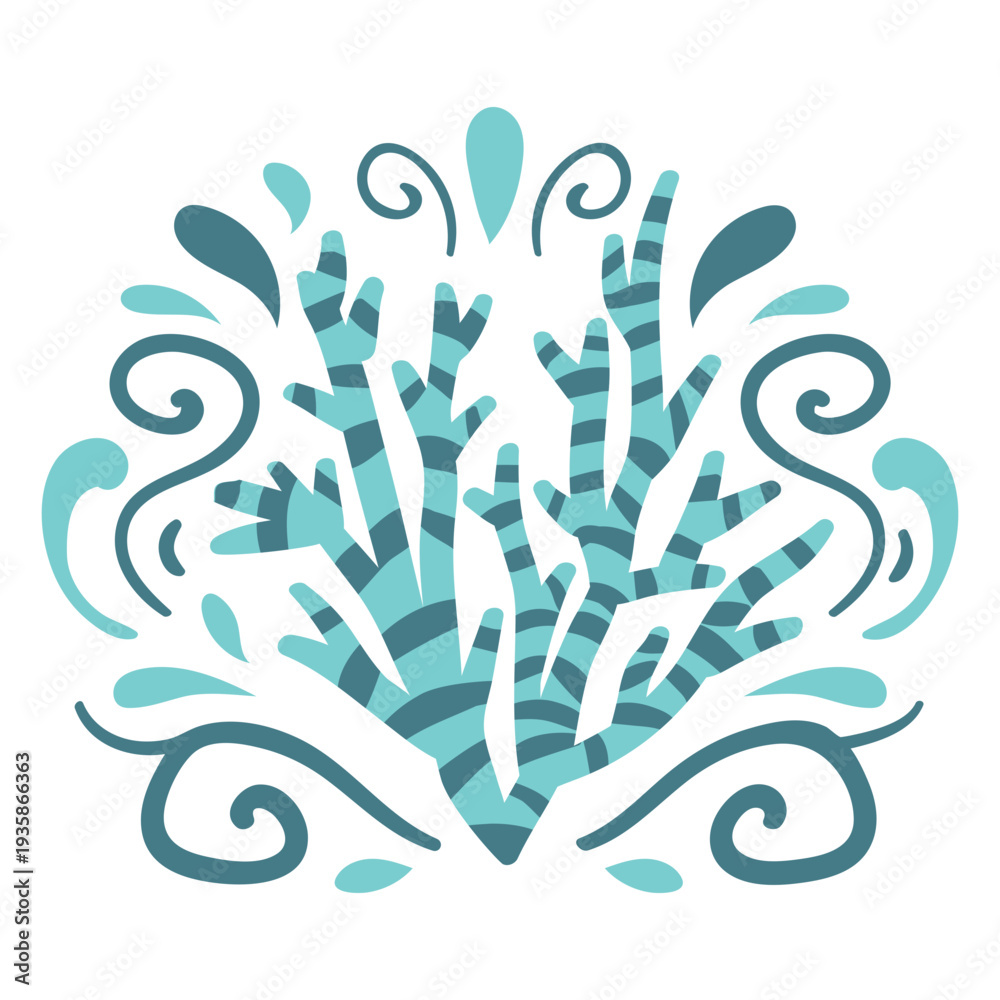 Fototapeta premium Bare twigs flat